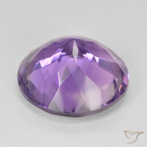 Ametista Violeta rosado Natural 12.47ct, Redondo, VVS