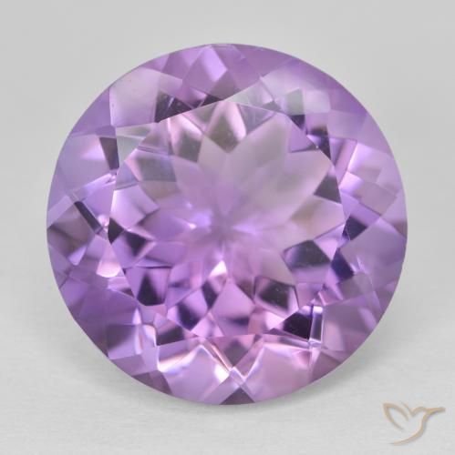 12.86ct Natural Violeta rosa médio Ametista, Redondo, VVS