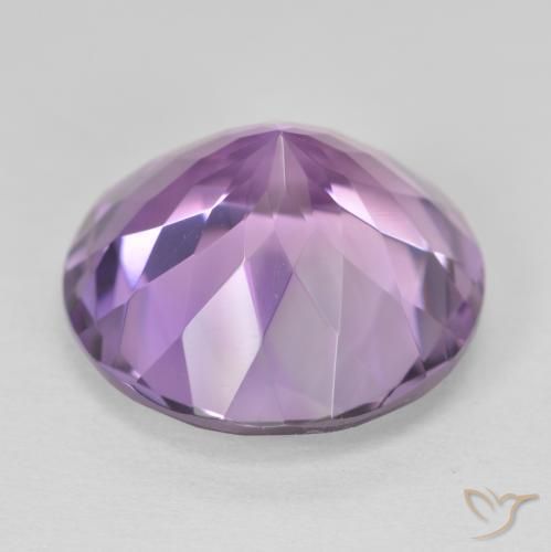 Ametista Violeta rosa médio Natural 12.86ct, Redondo, VVS