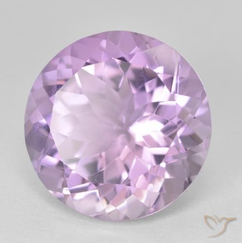 Ametista Violeta rosado Natural 12.84ct, Redondo, VVS
