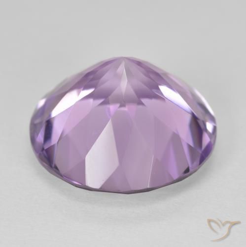 Ametista Violeta rosado Natural 12.84ct, Redondo, VVS