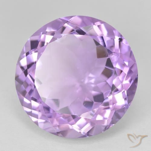 Ametista Violeta médio Natural 25.66ct, Redondo, VVS