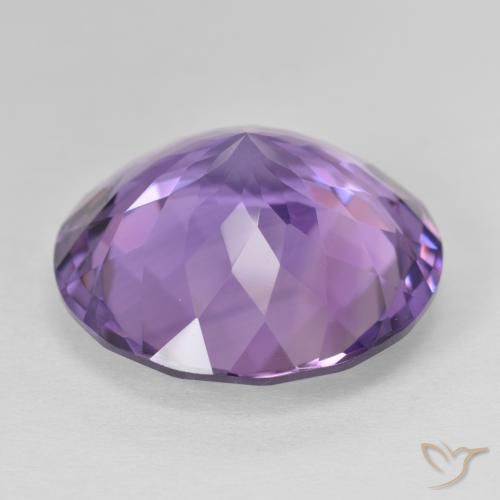 Ametista Violeta médio Natural 22.99ct, Redondo, VVS