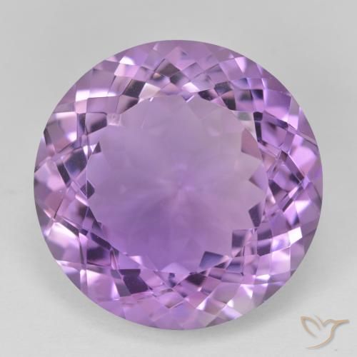 25.45ct Natural Medium Light Purplish-Violet Ametista, Redondo, VVS