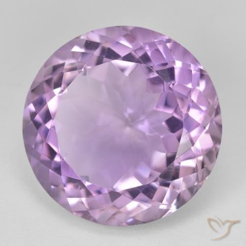 Ametista Violeta rosa médio Natural 26.75ct, Redondo, VVS