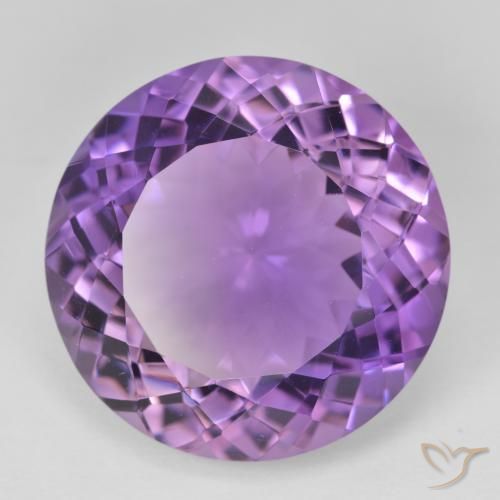 Ametista Medium Light Purplish-Violet Natural 23.46ct, Redondo, VVS