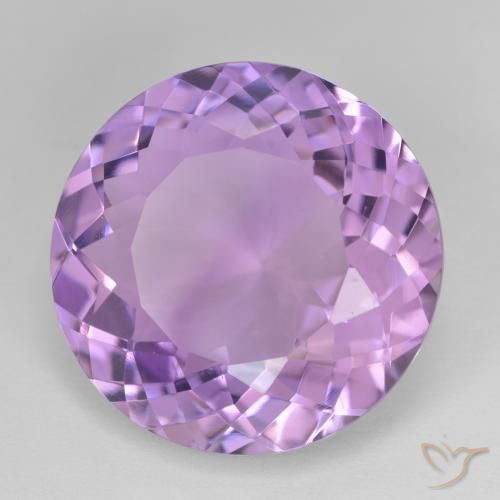 Ametista Medium Light Purplish-Violet Natural 22.72ct, Redondo, VVS