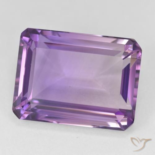 Ametista Violeta médio Natural 24.96ct, Corte Octógono / Esmeralda, VVS-VS