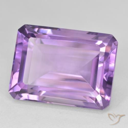 Ametista Violeta Intenso Natural 24.08ct, Corte Octógono / Esmeralda, VVS-VS
