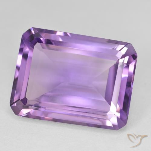 Ametista Violeta rosado Natural 21.16ct, Corte Octógono / Esmeralda, VVS