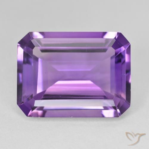 17.51ct Natural Violeta Vívido Ametista, Corte Esmeralda, VVS-VS