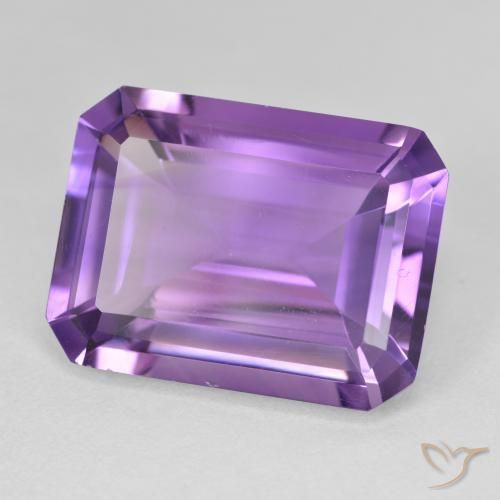 Ametista Violeta Vívido Natural 17.51ct, Corte Octógono / Esmeralda, VVS-VS