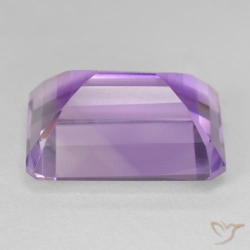 Ametista Violeta Rosado Médio Natural 22.72ct, Corte Octógono / Esmeralda, VVS