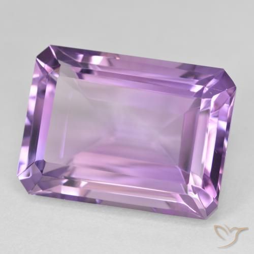Ametista Violeta médio Natural 22.42ct, Corte Octógono / Esmeralda, VVS