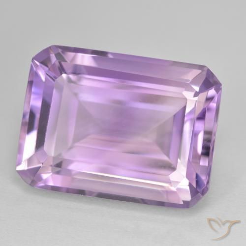 Ametista Medium Light Purplish-Violet Natural 24.01ct, Corte Octógono / Esmeralda, VVS