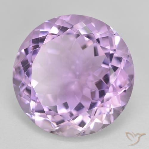 Ametista Violeta rosado Natural 26.13ct, Redondo, VVS