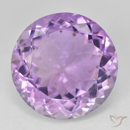 25.75ct Natural Violeta rosado Ametista, Redondo, VVS