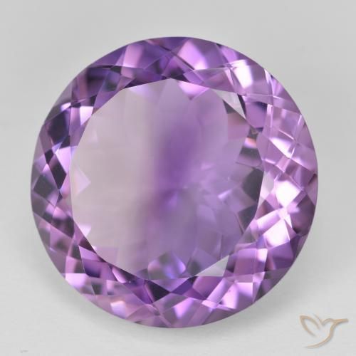 Ametista Violeta médio Natural 24.55ct, Redondo, VVS