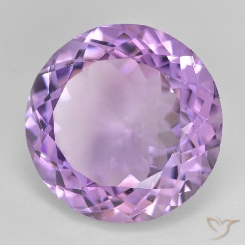 Ametista Violeta rosado Natural 26.00ct, Redondo, VVS