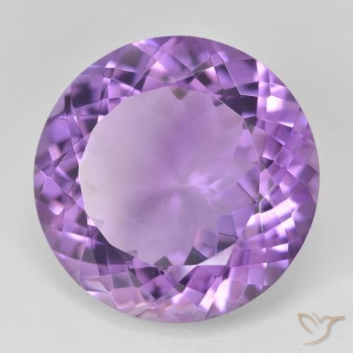 Ametista Violeta rosado Natural 23.77ct, Redondo, VVS