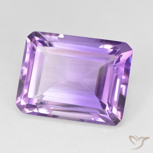 Ametista Violeta médio Natural 17.75ct, Corte Octógono / Esmeralda, VVS-VS