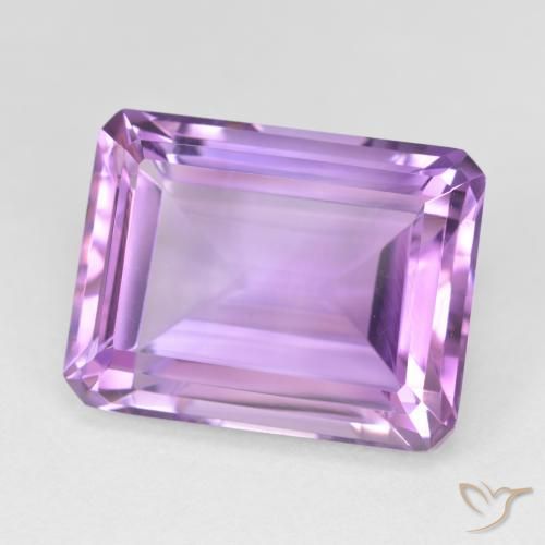 Ametista Violeta rosa médio Natural 19.33ct, Corte Octógono / Esmeralda, VVS-VS
