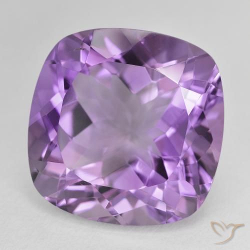 Ametista Violeta médio Natural 22.72ct, Almofada, VVS