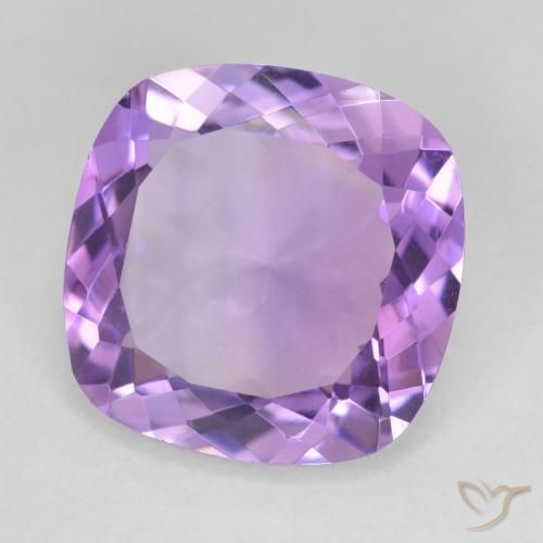 Ametista Violeta médio Natural 10.76ct, Almofada, VVS