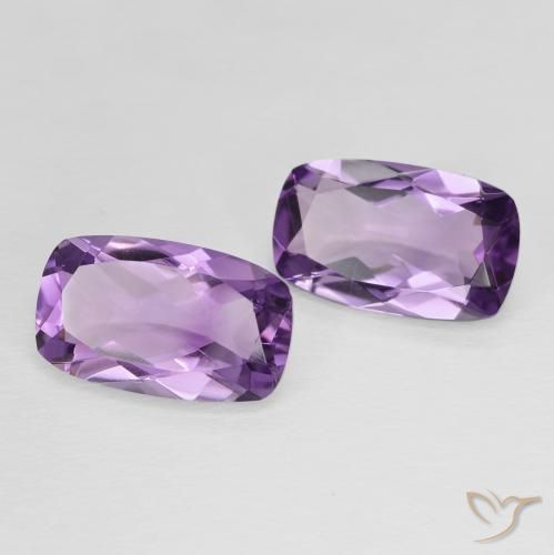 Pedras preciosas de Ametista Violeta Púrpura natural de 10.59 ct, Almofada, VVS-VS