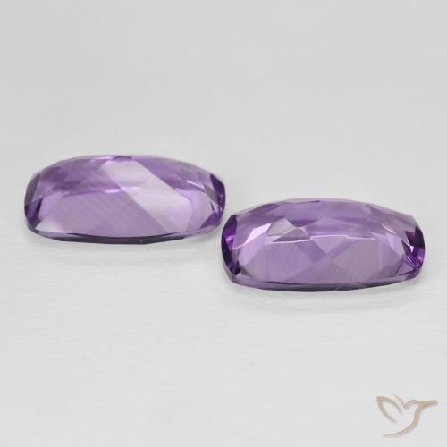 Pedras preciosas de Ametista Violeta Púrpura natural de 10.59 ct, Almofada, VVS-VS