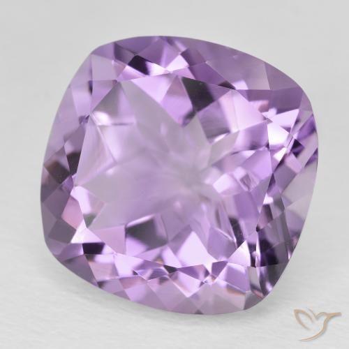 Ametista Violeta rosa médio Natural 12.25ct, Almofada, VVS