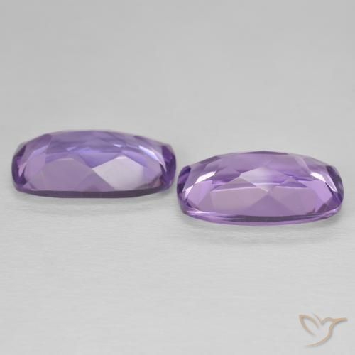Pedras preciosas de Ametista Violeta médio natural de 10.51 ct, Almofada, VVS
