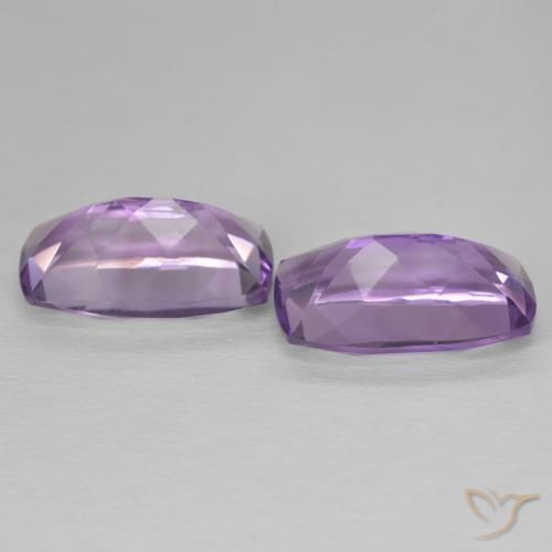 Pedras preciosas de Ametista Medium Light Purplish-Violet natural de 11.98 ct, Almofada, VVS