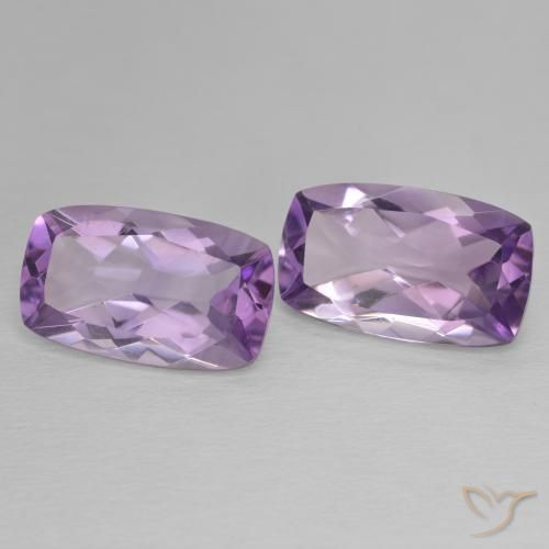 Pedras preciosas de Ametista Medium Light Purplish-Violet natural de 11.24 ct, Almofada, VVS
