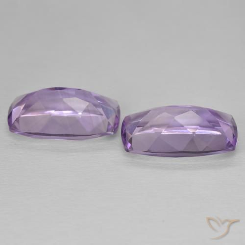 Pedras preciosas de Ametista Medium Light Purplish-Violet natural de 11.24 ct, Almofada, VVS