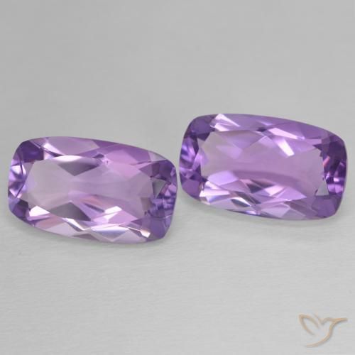 Pedras preciosas de Ametista Violeta médio natural de 11.54 ct, Almofada, VVS