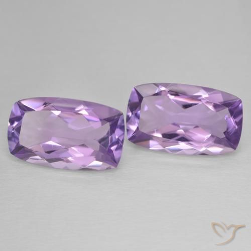 Pedras preciosas de Ametista Violeta Púrpura natural de 11.40 ct, Almofada, VVS