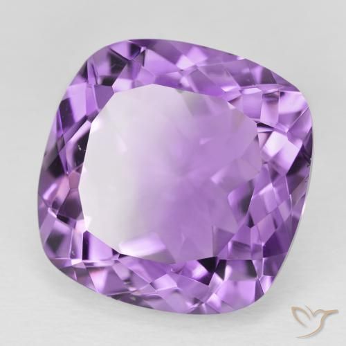 Ametista Violeta Púrpura Natural 21.27ct, Almofada, VVS-VS