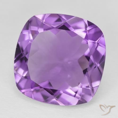 Ametista Violeta Púrpura Profundo Natural 18.61ct, Almofada, VVS-VS