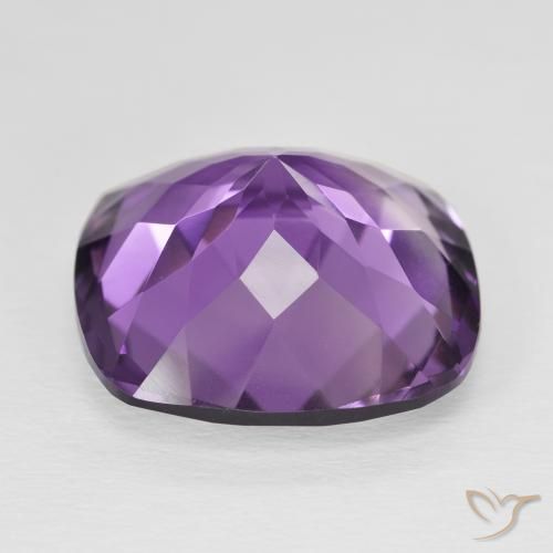Ametista Violeta Púrpura Profundo Natural 18.61ct, Almofada, VVS-VS
