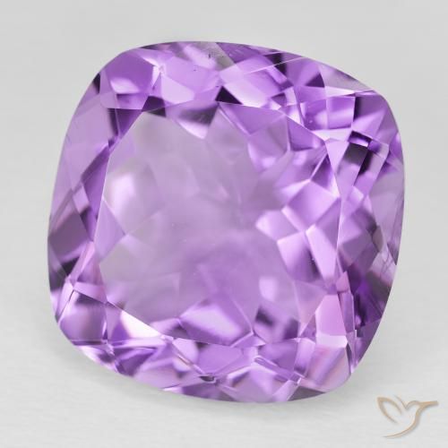 Ametista Violeta Púrpura Médio Natural 21.72ct, Almofada, VVS-VS