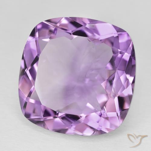 Ametista Medium Light Purplish-Violet Natural 20.53ct, Almofada, VS