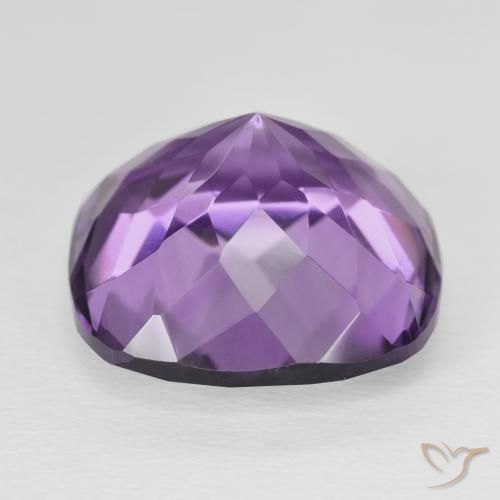 Ametista Violeta Púrpura Médio Natural 21.46ct, Almofada, VVS