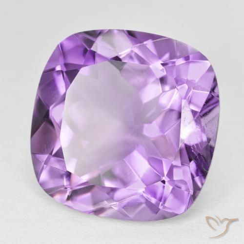 Ametista Violeta Púrpura Médio Natural 19.53ct, Almofada, VVS-VS