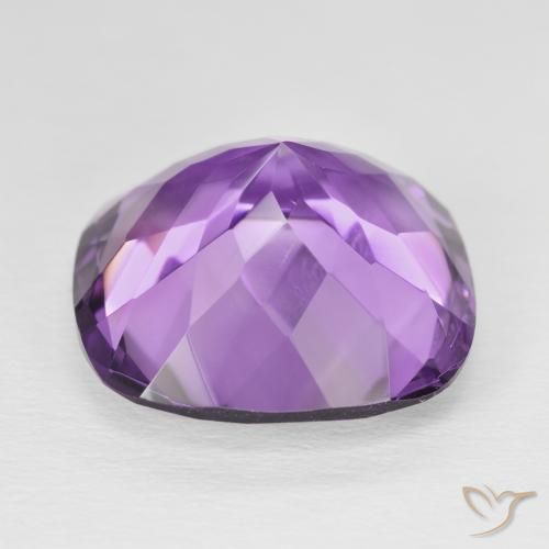 Ametista Violeta Púrpura Médio Natural 19.53ct, Almofada, VVS-VS