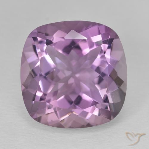 12.41ct Natural Violeta rosado Ametista, Almofada, VVS