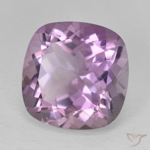 Ametista Violeta rosado Natural 12.41ct, Almofada, VVS