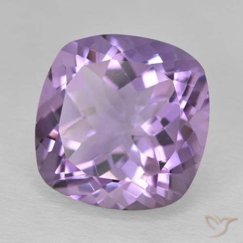 Ametista Violeta médio Natural 12.47ct, Almofada, VVS