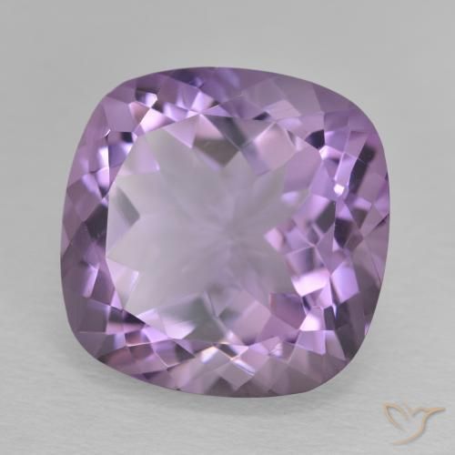 Ametista Violeta médio Natural 12.37ct, Almofada, VVS