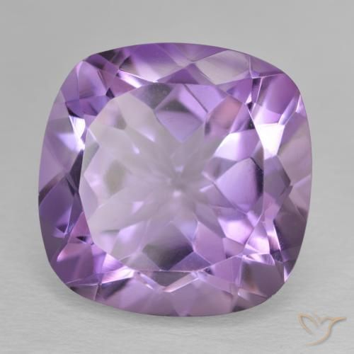 Ametista Violeta médio Natural 15.12ct, Almofada, VVS